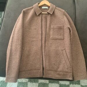 Madewell Men's Zip Up Brown Sweater